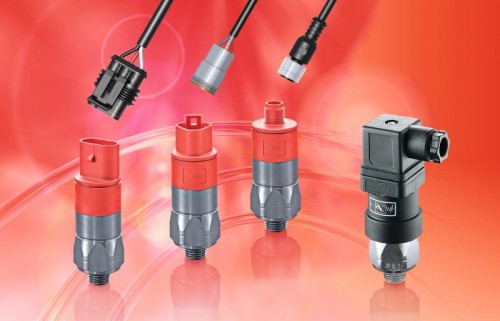 M.2 Pressure Switches with Integrated Connector, Changeover Contacts, hex 27 image